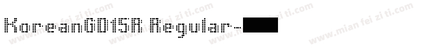 KoreanGD15R Regular字体转换